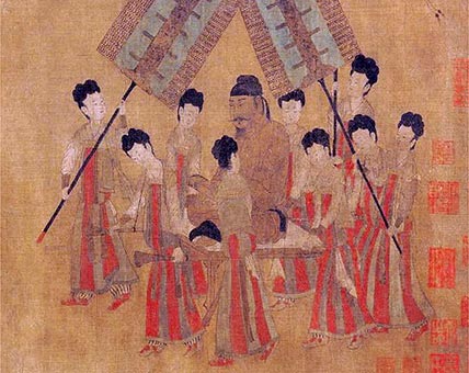 步辇图卷