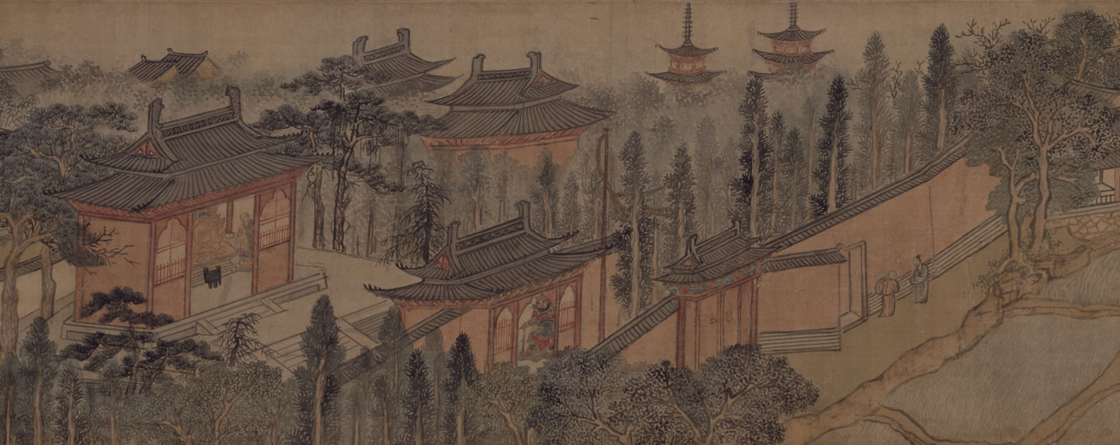 钱穀定慧禅院图卷 - 故宫博物院