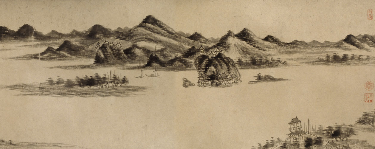 严绳孙等京口三山图卷