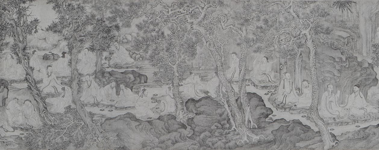 黄宸曲水流觞图卷