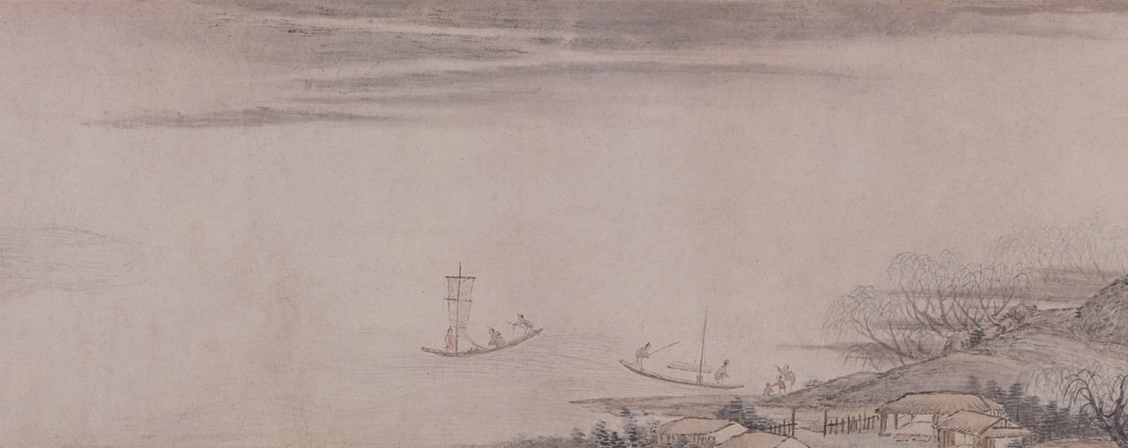 王概龙舟竞渡卷