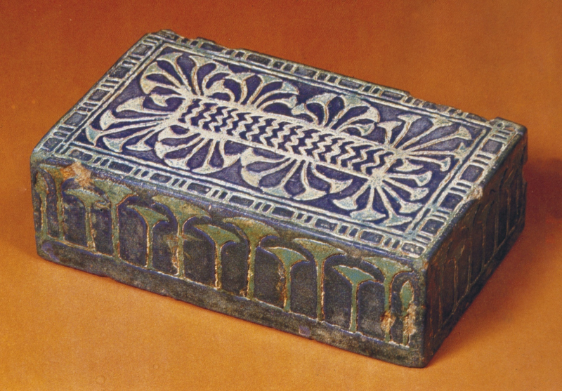 古埃及绿蓝彩琉璃砖