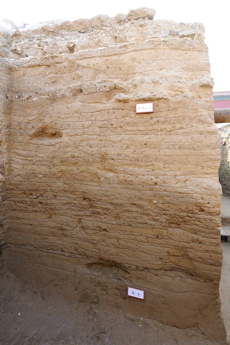 图7,隆宗门西遗址的元代夯土层