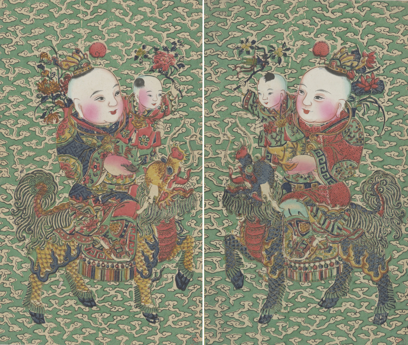 印版童子门神