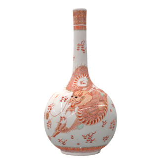 中国 粉彩 龍紋瓶 大清光緒年製 送料込み251010 中国 粉彩 龍紋瓶 大清