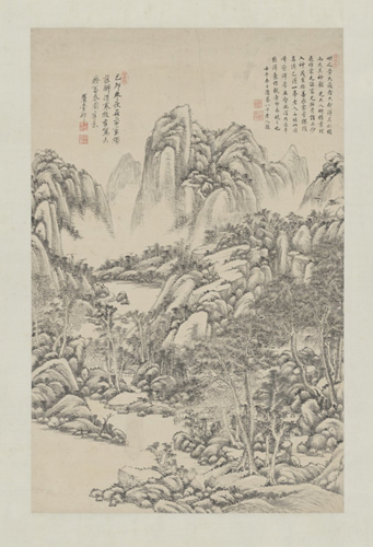 王原祁《仿黄公望富春山图》轴