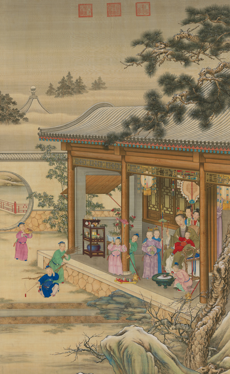 清人《弘历雪景行乐图》轴