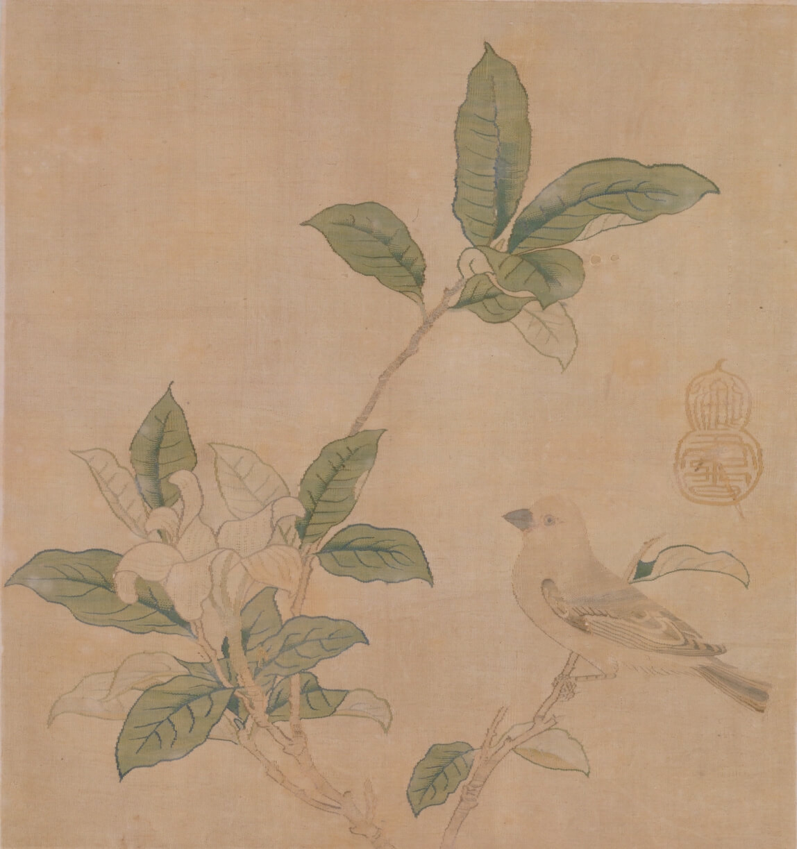 缂丝花鸟图轴
