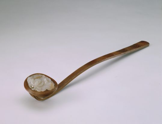 文竹嵌竹丝嵌玉荷花鸳鸯如意