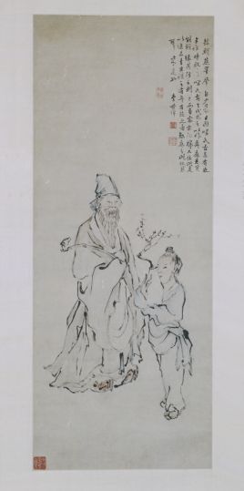 李世倬指画岁朝图轴