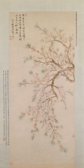 恽寿平桃花图轴