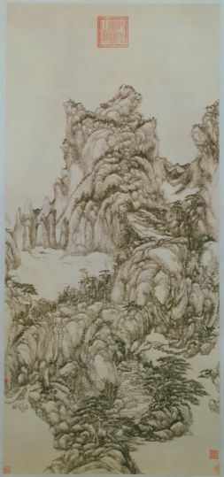 王原祁松溪仙馆图轴