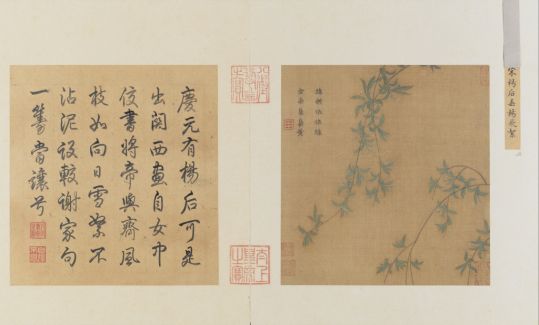 垂柳飞絮图页