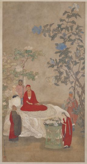 吴彬普贤像图轴
