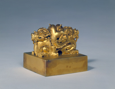 银镀金交龙纽“大清嗣天子宝”