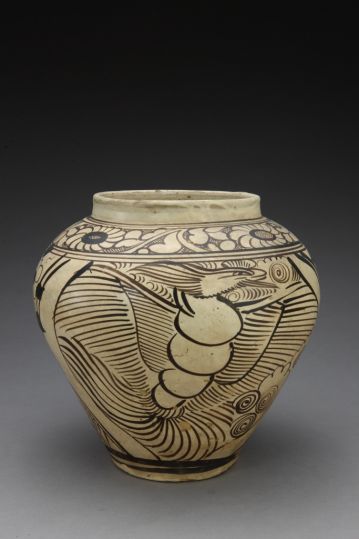 磁州窯花紋　壺　D101 磁州窯花紋 壺 D101 磁州窯花紋 壺 D101 磁州窯花紋 壺 D101 磁州窯