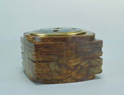 六禮儀の具：玉琮 玉琮 Ritual object (cong)】中国‐新石器時代‐良渚文化
