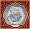 粉彩雉鸡牡丹纹盘