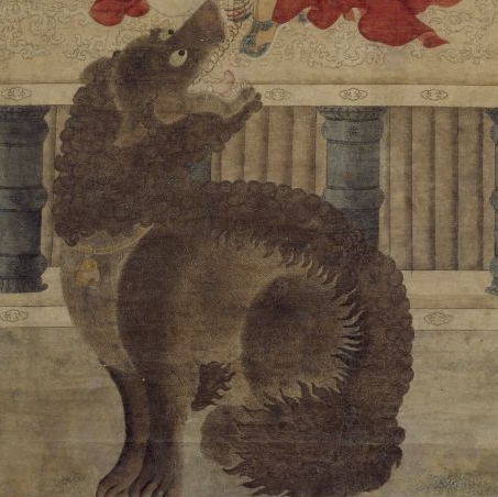 西旅贡獒图轴