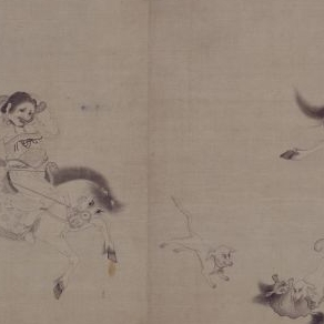 白描人物图卷