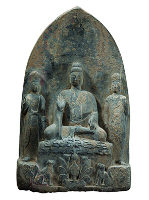 刘陆造一佛二菩萨像