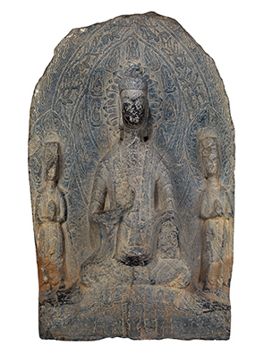 张难扬造一佛二菩萨像