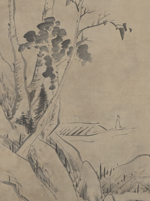 八大山人山水图轴