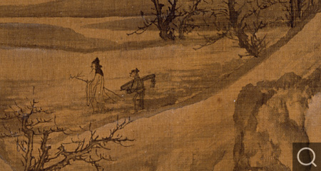 渔村小雪图卷