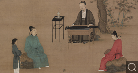 听琴图轴