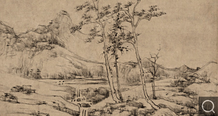 幽涧寒松轴