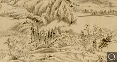 钟贾山望平原村图卷