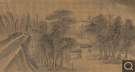 临燕肃秋山晚霭图卷