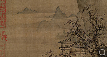 宋人溪山水阁图页